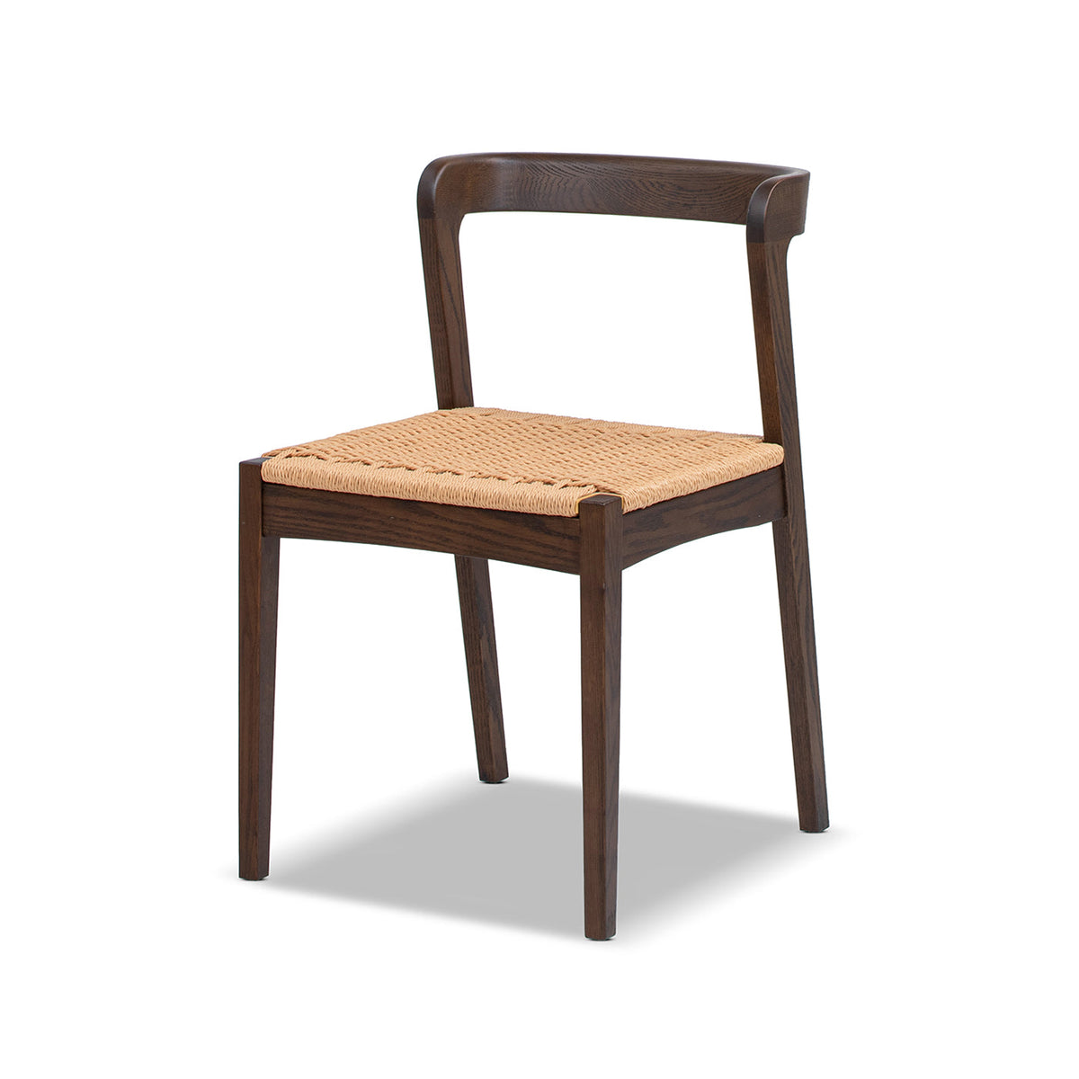 Capri Woven Seat Chair with Handwoven Seat - Brown