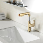 Tall Pull Down Vessel Faucet with Dual Spray Modes - Gold or Black