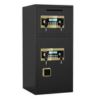Large Double Door Digital Security Safe with Fireproof and Waterproof Bag - Black