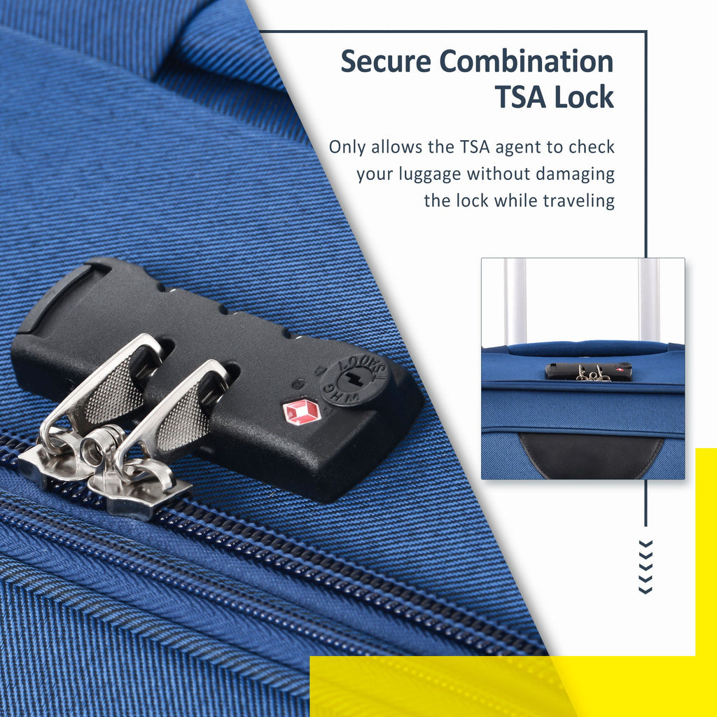 Expandable Softside Luggage 3 Piece Set with Spinner Wheels - Multiple Colors