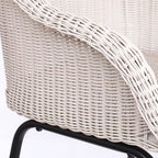 Ladd Outdoor Metal Wicker Barstool Set of 2