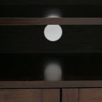 Solid Wood TV Media Stand with Ample Storage - Dark Brown