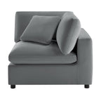 Corner Wedge Chair with Down Blend Cushion - Beige or Dark Gray
