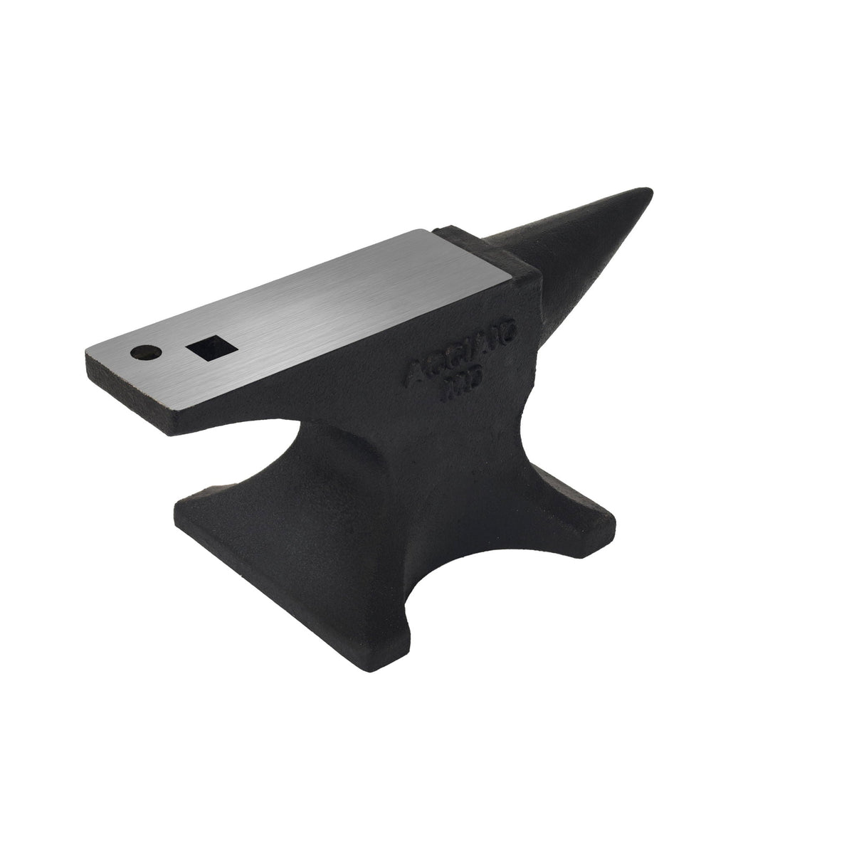 Cast Steel Single Horn Anvil with Polished Surface - Black
