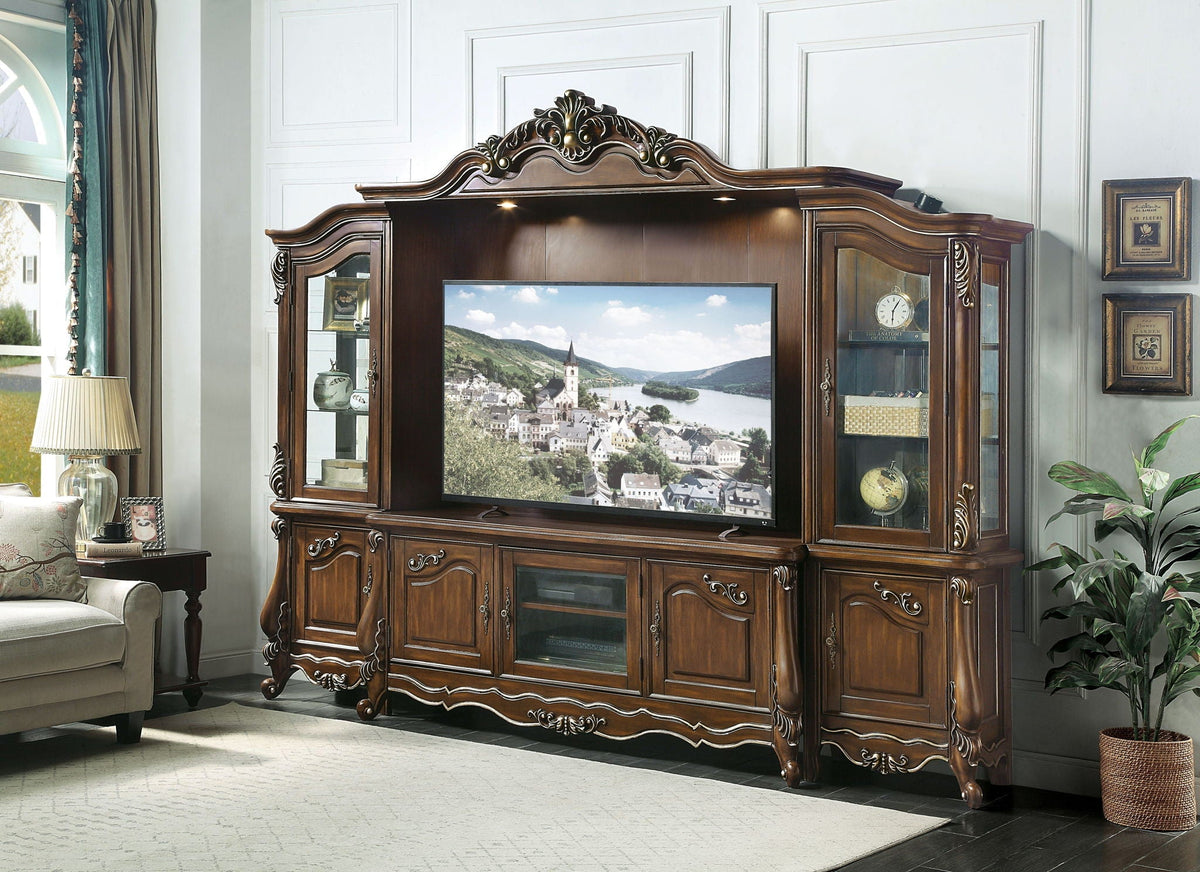 Latisha Entertainment Center - Antique Oak