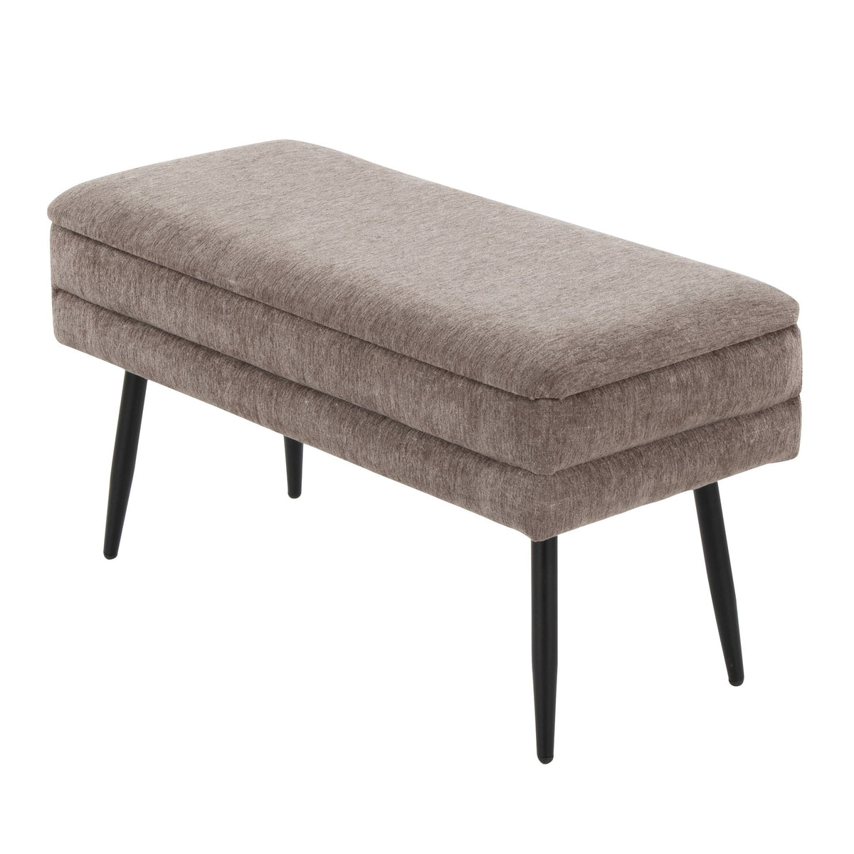 Contemporary Storage Bench with Removable Lid - Light Brown or Dark Brown