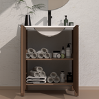 30-Inch Bathroom Vanity with Resin Basin - Brown