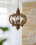 Farmhouse Chandelier with Adjustable Chain - Multiple Colors