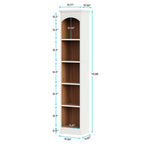 5 Tier Library Bookcase with Waterproof Melamine - White