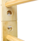 Natural Swedish Ladder Stall Bars Set for Physical Therapy & Gymnastics with High Weight Capacity