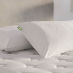 Faux Down Luxury Pillow with Microfiber Gel Clusters - White