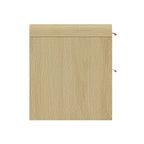 Modern Minimalist Solid Wood Nightstand with Two Drawers - Light Brown or Black