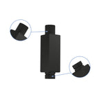 Ceiling Mounted Shower Arm with Flange Stainless Steel - Black or Gray