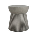 Outdoor Lightweight Concrete Side Table with Hourglass Design