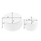 Round Storage Ottoman with 2 in 1 Function - Multiple Colors