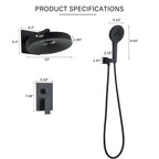 Matte Black Concealed Shower System with Dual Control Valve - Matte Black