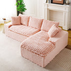 Convertible Modular Sectional Sofa with Twin Seat and Chaise - Multiple Colors