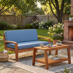2 Piece Outdoor Conversation Set with Loveseat & Coffee Table - Multiple Colors