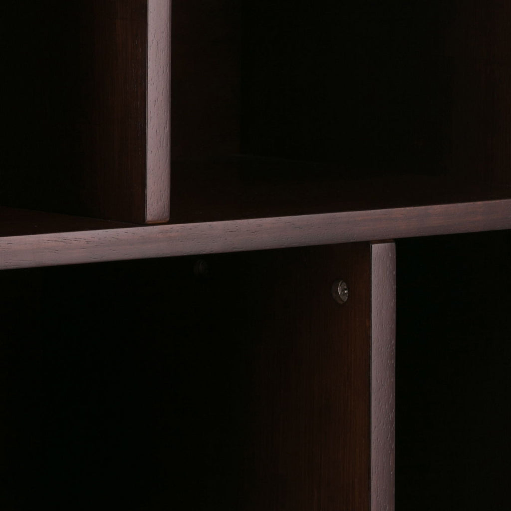Mid Century Wide Bookcase with Storage Drawers - Multiple Colors