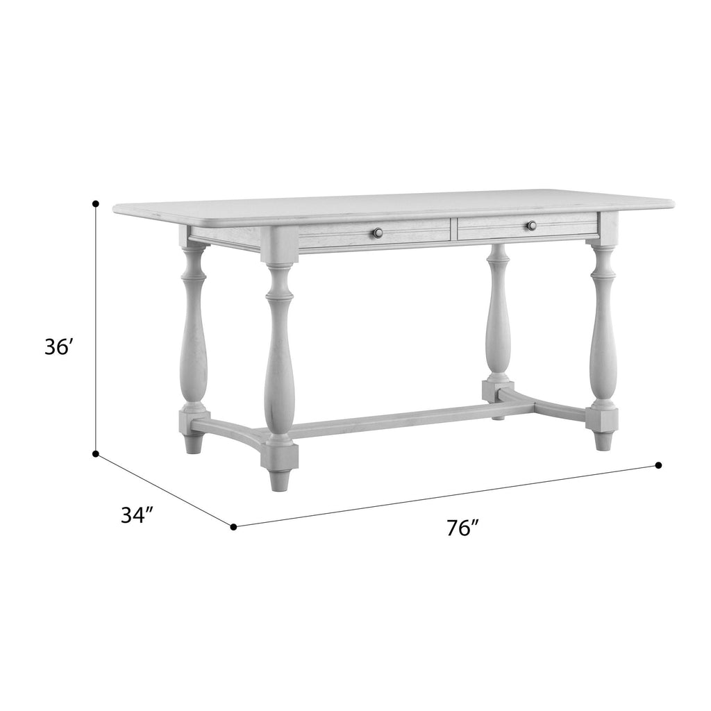 Gray Gathering Height Bar Table with Spacious Surface - Solid Wood