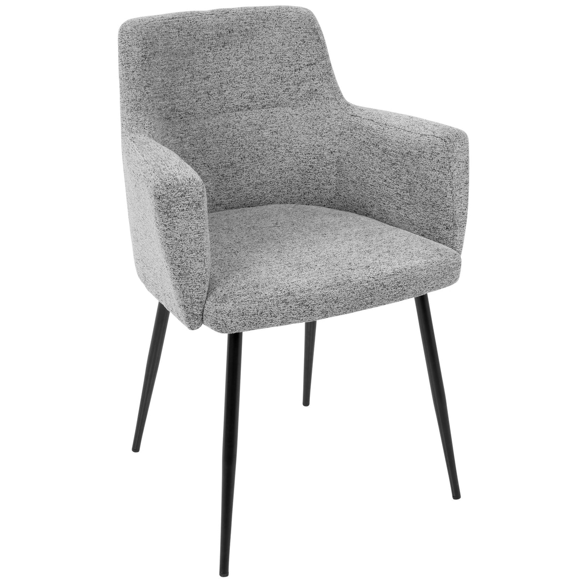 Contemporary Dining Chair Set of 2 with Padded Upholstery - Gray or Dark Gray