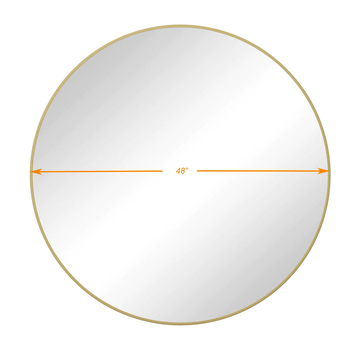 Metal Framed Circular Wall Mirror with Modern Design - Black or Gold