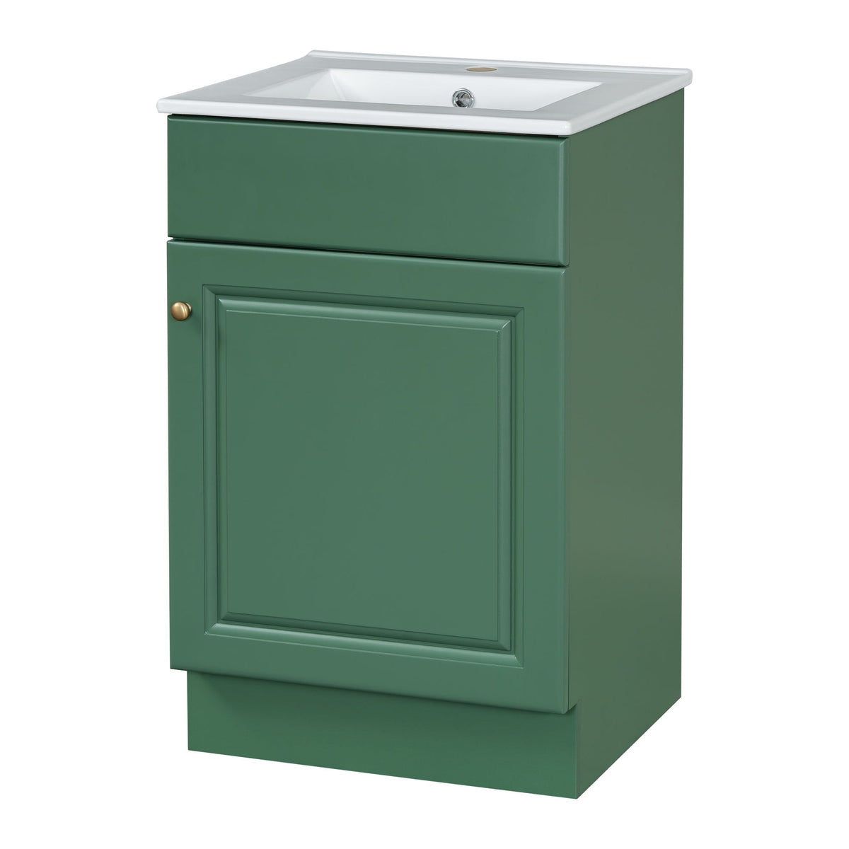 Bathroom Vanity with Sink and Adjustable Shelf - Multiple Colors