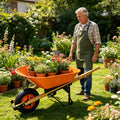 Steel Tray Wheel Barrow with Durable ABS+Steel Construction - Garden