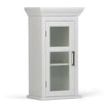 Pure White Single Door Wall Cabinet with Adjustable Shelf - White