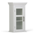 Pure White Single Door Wall Cabinet with Adjustable Shelf - White