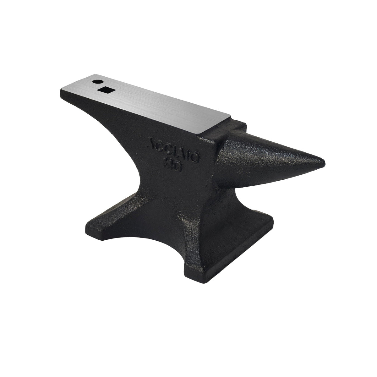 Single Horn Anvil with Robust Cast Steel Construction - Black