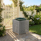 3 Panel Outdoor Air Conditioner Fence Screen with Solid Wood - Light Brown or Dark Gray