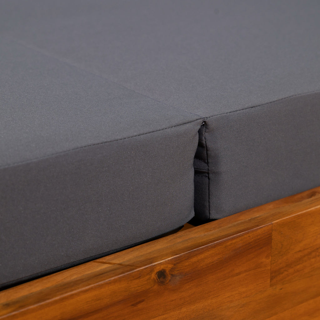 Gray Broadway Ian Chaise Lounge Cushion with Waterproof Fabric - Gray