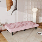 Sofa Bed With Adjustable Backrest with Premium Fabric – Black or Pink