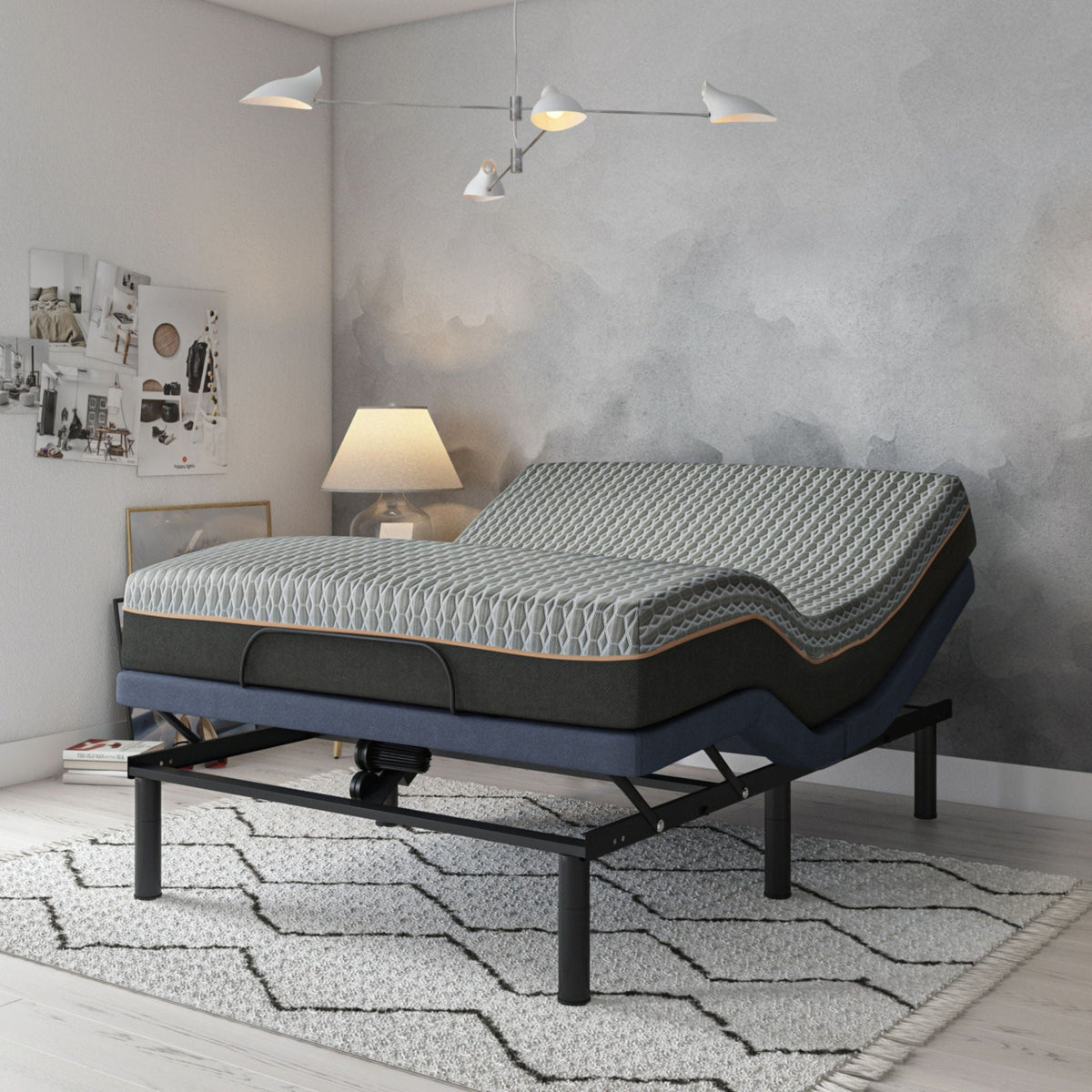 Adjustable Bed Base with Full-Range Positions - Dark Gray
