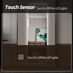 Irregular Shape LED Full Length Wall Mirror with 3 Color Dimmable Lighting - Silver