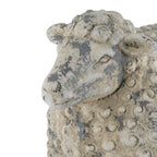 Magnesium Sheep Figurine with Weathered Finish - White & Gray