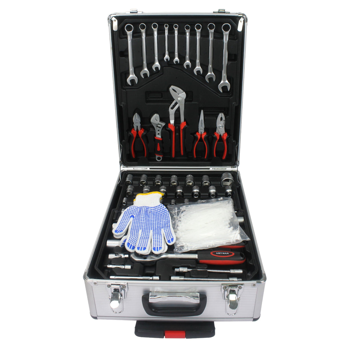 899 Piece Home Repair Tool Set with Rolling Toolbox - Pearl Silver or Black