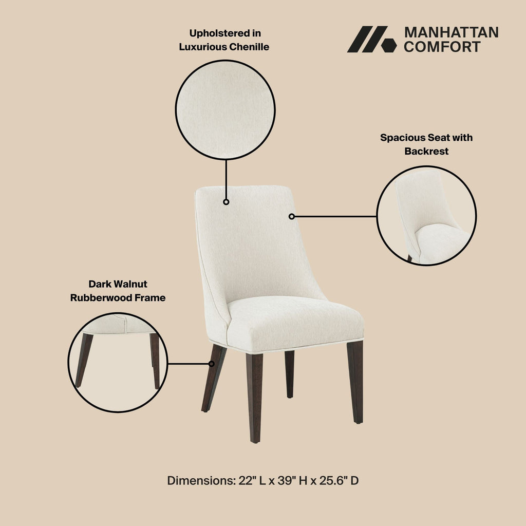 Upholstered Armchair with Ergonomic Backrest - Beige or Dark Gray