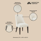 Upholstered Armchair with Ergonomic Backrest - Beige or Dark Gray