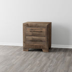 Brown 2 Drawer Nightstand with Functional Storage - Plinz