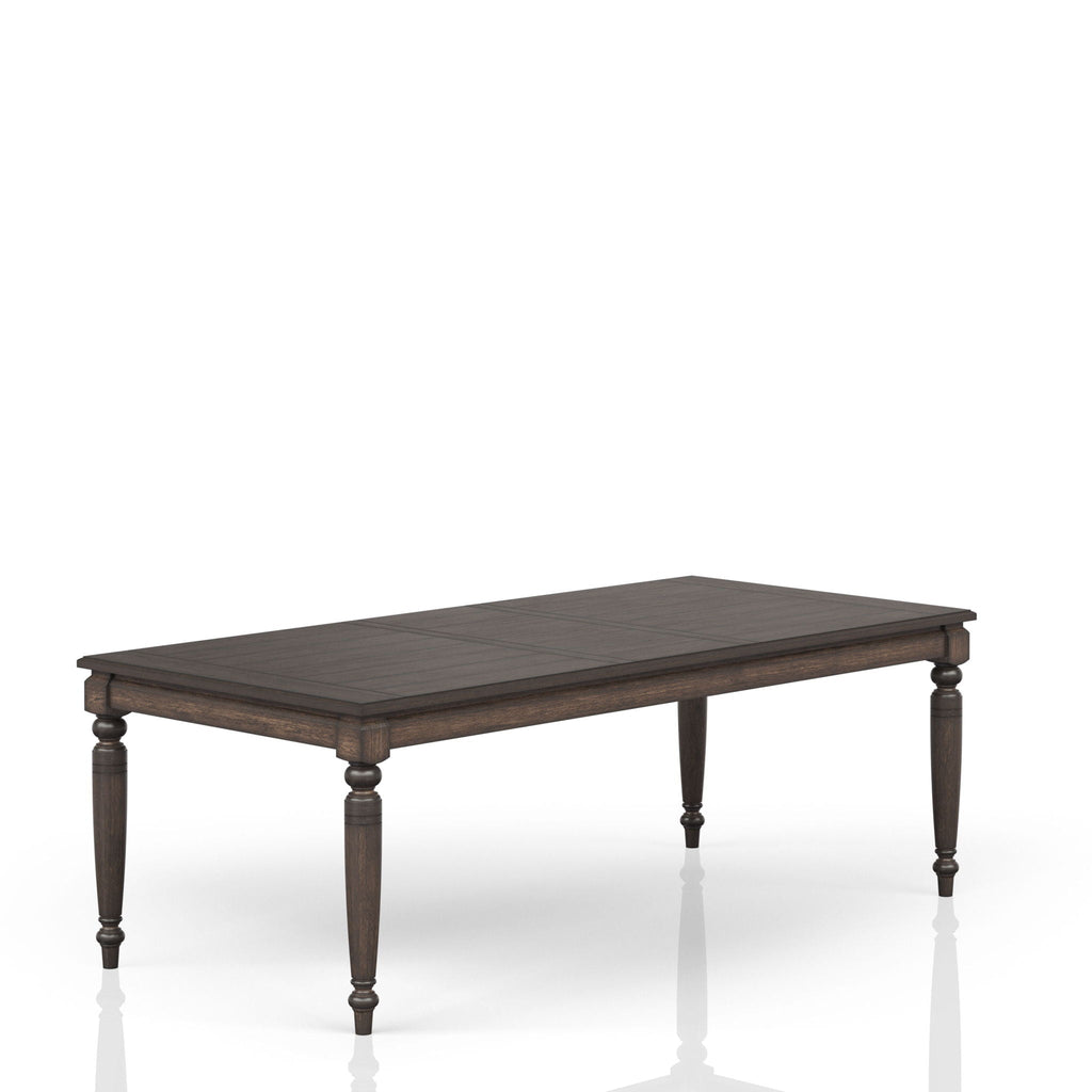 Extendable Dining Table with Expandable Leaf - Coffee