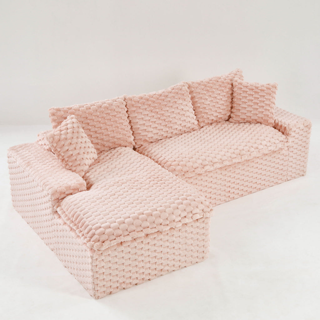 Convertible Modular Sectional Sofa with Twin Seat and Chaise - Multiple Colors