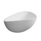 Freestanding Solid Surface Soaking Bathtub with Ergonomic Design – White or Black