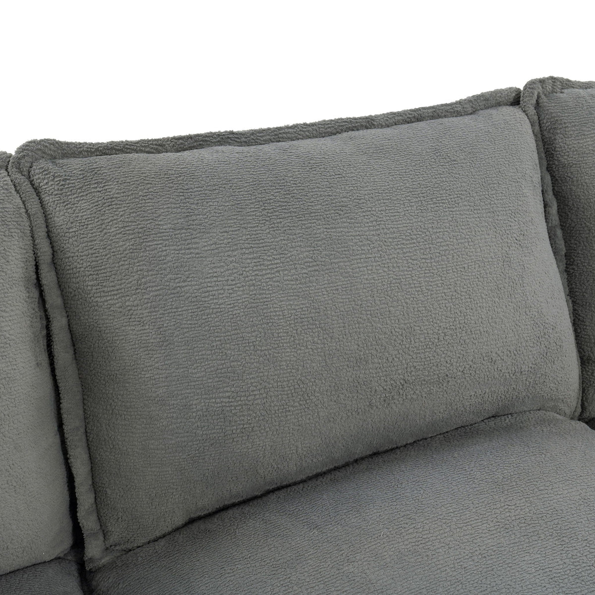 Modern Loveseat Sofa with Side Storage Pockets - Green, Beige, or Dark Gray