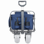 Beach Wagon with Big Wheels for Sand with 500lb Capacity - Dark Blue