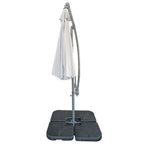 10 Ft Offset Cantilever Patio Umbrella with Crank & Tilt Adjustment - Gray