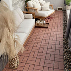 Plastic Interlocking Deck Tiles with Waterproof Drainage - Dark Gray or Brown