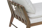 Daybed With Strap Detail and Cushions Included - White