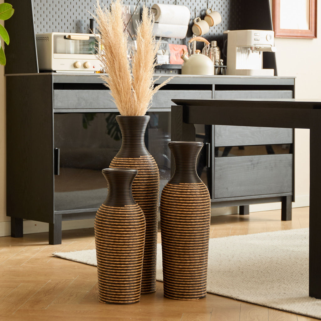 Classic And Neat Floor Vase with High Independent Stand - Multiple Colors